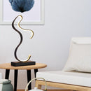 Bureaulamp - LED - Abstract Paard decoratief - heeft 3 verschillende wit licht standen - Zwart