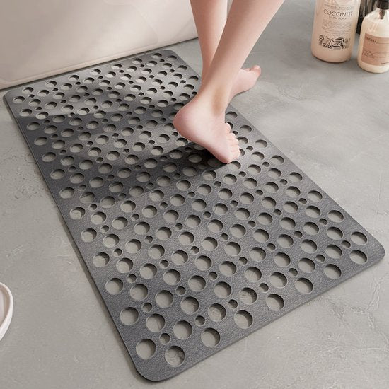 Veilige en Duurzame Anti-Slip Badmat van Milieuvriendelijk TPE – 75x43 cm – Grijs