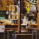 LED Neon OPEN Bord – IP43 10W Wit/Geel voor Winkel & Horeca