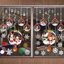 Kerst Raamstickers met Sneeuwvlokken en Kerstballen - Herbruikbaar en Statisch-35.5*50cm