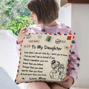 TDR - Sierkussensloop - 45x45 cm  - leuk als cadeau voor moeder naar dochter -  "To my daughter"