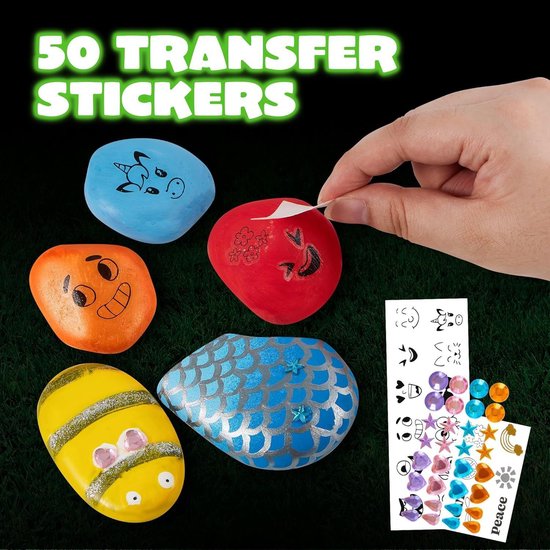 Glow-in-the-Dark Stenen Schilderset voor Kinderen