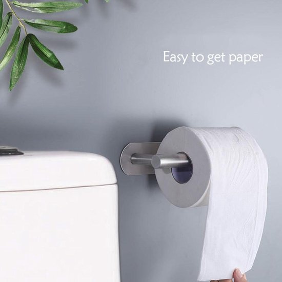 TDR - Toiletrolhouder - RVS - zelfklevend  Geen boren vereist - Zilver