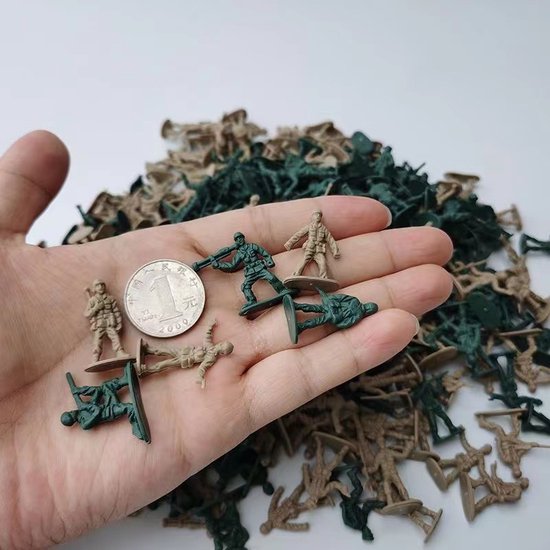 360-delige leger speelgoed set - Mini Soldaat Actiefiguren speelset met 12 verschillende poses, Simulatie Oorlogsscène speelgoed voor kindergeschenken.