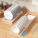 Multifunctioneel Metalen Afdruiprek met witte opvangbak-Kast Organizers-afwasrek-wit