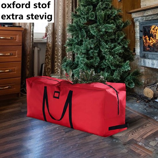 Opbergzak voor Kerstboom ,kleding en Dekens - 600D Oxford-stof - Waterdicht - Met Handgreep - Duurzaam en Praktisch-162*36*74.5cm -rood