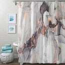 Waterdicht douchegordijn marmer geometrisch extra dik grijs