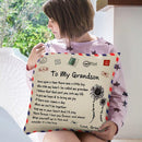 TDR - Sierkussensloop- 45x45 cm  - leuk als cadeau voor grootmoeder naar kleinzoon -  "To my grandson"