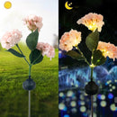 Hortensia Zonne-energie Terraslamp met Sensor - Roze