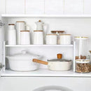 Multifunctioneel Kast Organizers-Keukenrek- Kruidenrek en pannenrek-keuekenkast-50.5x 21x 24CM wit