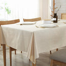 TDR-Waterdicht linnen effen kleur tafelkleed - Beige 135 * 220 CM