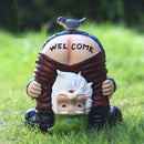 Grappige tuinkabouter met blote billen-Welcome -tuindecoratie