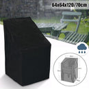 TDR - Waterdichte Stoelhoes - Tuinstoel hoes - Voor buiten  in de tuin, balkon of terras -  Regen- En Sneeuwbeschermingshoes - 64 x 64 x 120/70 CM - Zwart