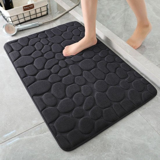 hoogwaardige badkamermat - Luxe Comfort en Veiligheid in één-Uitzonderlijke Waterabsorptie- 50*80cm-zwart