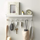 Sleutelrekje met magneet – 6 haakjes – RVS – Wit – 24,5 cm