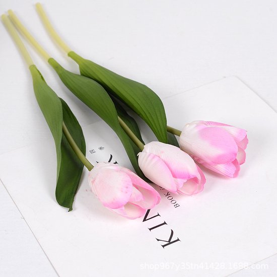 Merkloos 10 Kunst Tulpen Pink - Real & Onderhoudsvriendelijk