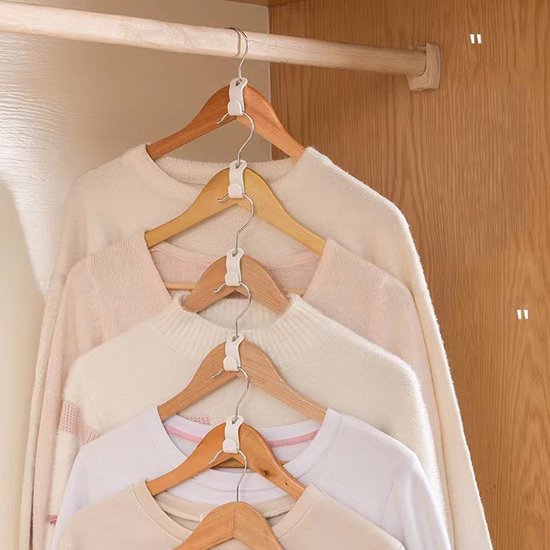 Merkloos 100x verbindingshaak voor kleerhanger, kast - wit