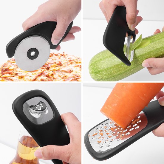 6-in-1 Keukenhulpen Set – Compact, Functioneel en Innovatief