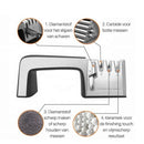 4-in-1 messenslijper voor messen & scharen, zwart