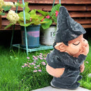 Ondeugende tuinkabouter - Tuindecoratie 6x5x12cm