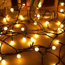 Zonnepaneel LED Lichtslinger 30 warmwit, 6,5 m voor buiten