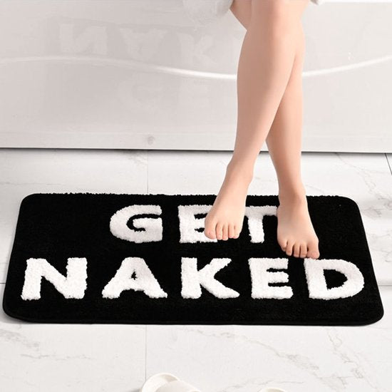 Luxe GET NAKED Antislip Badmat 50x80CM - Zwart