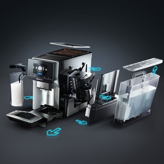 Siemens EQ700 Integral TQ707R03 - Volautomatische espressomachine - Kopverwarmer - Zwart/RVS