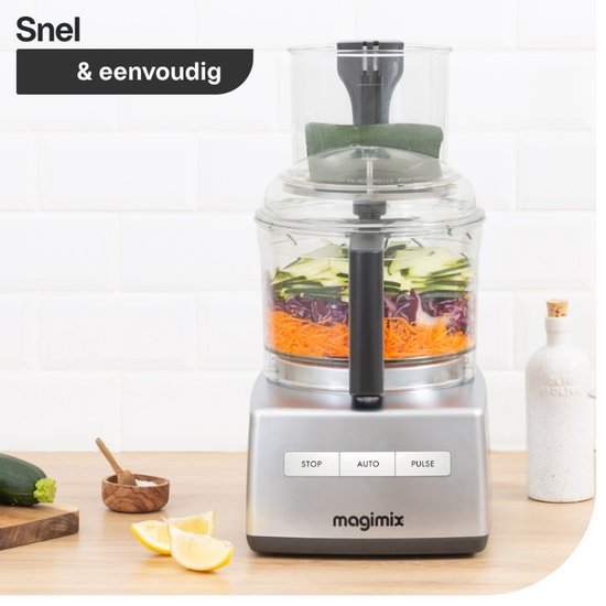 Magimix CS 5200 XL Premium Foodprocessor - Keukenmachine met Sapcentrifuge - Glimmend Chroom