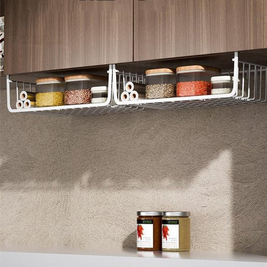 Hanging Basket Set - 2-Delige Onderkast Opbergbak voor Keuken, Badkamer en Kantoor – afbeelding 3