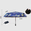 Van Gogh Sterrenhemel Paraplu – Automatische Opvouwbare Paraplu – UPF50+ UV-bescherming – Blauw – Kunst Design