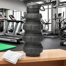 Siliconen opvouwbare waterfles beker zwart 500ml-1000ml