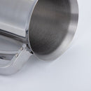 MEETbal-trechter van roestvrij staal, scheidings- en beslagtrechter, grote verwijderbare handgreep, 8 mm gat (1200 ml)