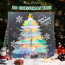 Unikorf 2x 3D-Kerstboom Pop-up Kaart - Magisch Blauw