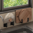 4x Multifunctionele Koolstofstalen Dekselhouder - Zwart