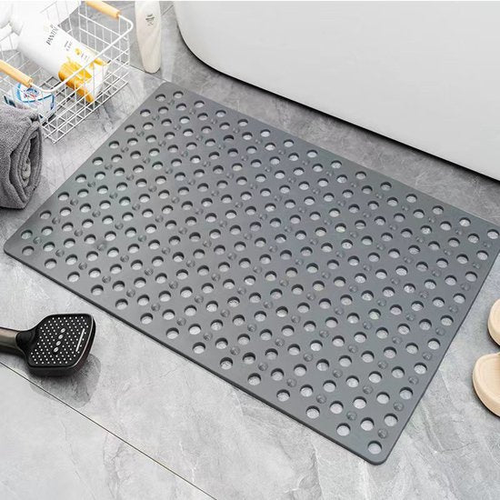 Antislipmat, Veilige en Duurzame Anti-Slip Badmat van Milieuvriendelijk TPE –grijs, 55*88cm