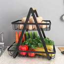 Stijlvolle 2-laagse Fruitschaal – Ruimtebesparend en Modern Ontwerp voor een Trendy Keuken