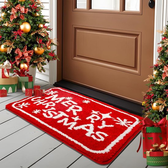 2 stuks Luxe Kerst Vloerkleed – Merry Christmas Design – Ant