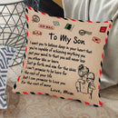 Sierkussensloop 45x45 cm - 'To my son' cadeau van moeder
