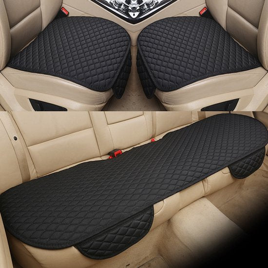 3delige Autostoelhoes - Zacht, Antislip, Hoogwaardig Zwart