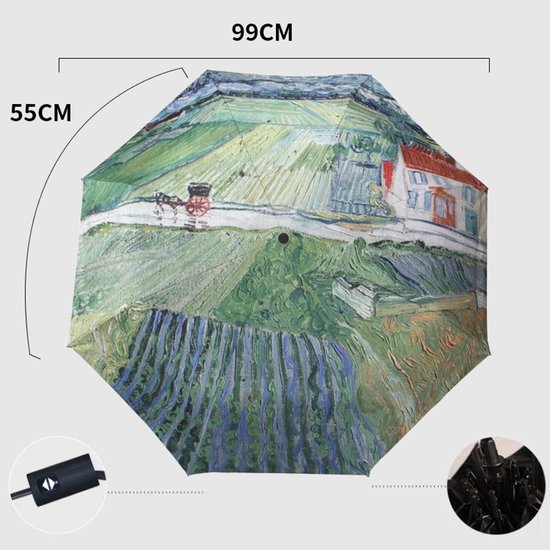 Van Gogh Opvouwbare Paraplu Automatisch UPF50+ Windproof