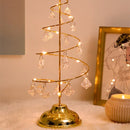 led kerstverlichting -tafellamp- kerstboom vorm lamp werkt op batterij -kerstversiering-gouden warm licht