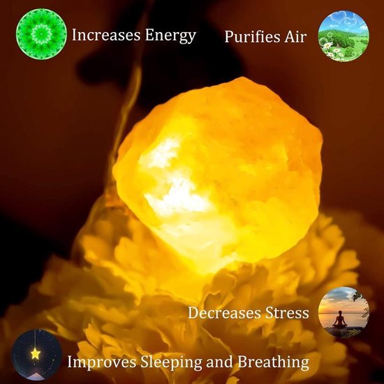 Natuurlijke Roze Himalaya Zout Crystal Rock - 10 Lampjes Led