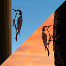 Realistische Metalen Specht Boomhanger - Tuindecoratie Zwart