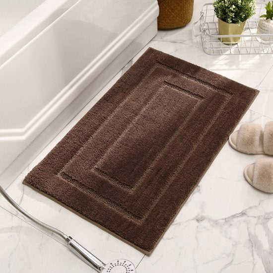Absorberende Badkamer Vloermat – Verdikt, Anti-slip, Bruin – 40x60cm – Luxe Deurmat voor Badkamer & Toilet