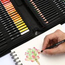 145-delig Tekenset voor Schetsen: Grafietpotloden, Houtskool, Olie-gekleurde Pen, Draagtas voor Kunststudenten en Schooltekenaars
