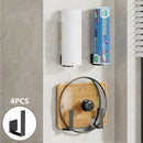 4x Multifunctionele Koolstofstalen Dekselhouder - Zwart