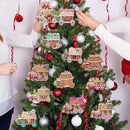 24-delige Set Houten Kersthangers – Snoeptrein Decoraties voor Kerstboom-Unieke Hangdecoratie voor Kerstboom en Cadeaus