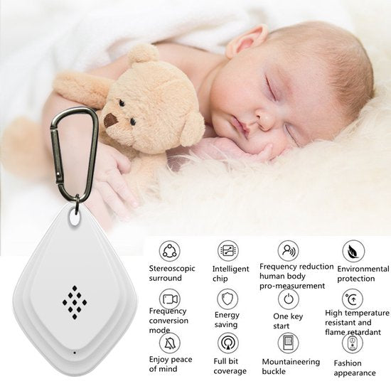 2 Stuks Draagbare Ultrasone ongedierteverjager- Insecten Bestrijden-werkt op USB -Wit