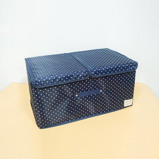 TDR-2 Stuks Opbergdoos voor kleding - 50x30x25cm - Marineblauw ( 2 Stuks )