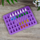 TDR-Gummy beer vorm  ijsblokjes-Siliconen mal + pipet -set van 4 (rood, blauw, groen, oranje)